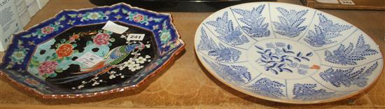 2 Japanese porcelain dishes